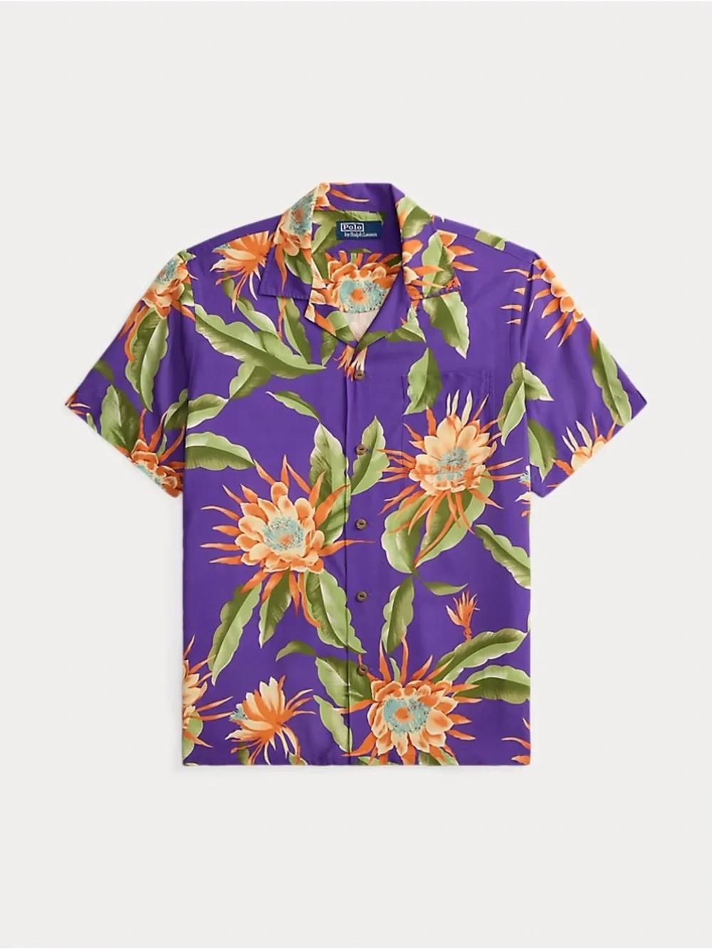 Polo Ralph Lauren Classic Fit Tropical Floral Camp Shirt Purple South Floral XL